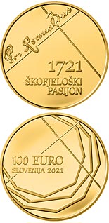 100 euro coin 300th anniversary of Škofjeloški pasijon | Slovenia 2021