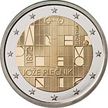 2 euro coin 150th Anniversary of Birth of Architect Jože Plečnik | Slovenia 2022