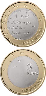 3 euro coin 110th anniversary of the birth of Slovenian writer Boris Pahor | Slovenia 2023