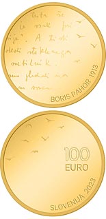 100 euro coin 110th anniversary of the birth of Slovenian writer Boris Pahor | Slovenia 2023