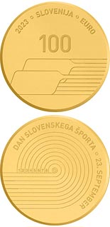 100 euro coin Day of Slovenian Sport | Slovenia 2023