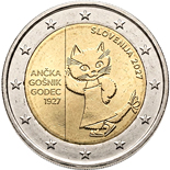 2 euro coin 100th anniversary of the birth of illustrator Ančka Gošnik Godec | Slovenia 2027