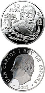 Image of 10 euro coin - Centenary of the birth of the poet and playwright Rafael Alberti | Spain 2002.  The Silver coin is of Proof quality.