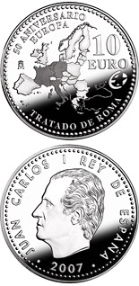 10 euro coin The Europa Program – 50th Anniversary of the Treaty of Rome | Spain 2007