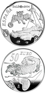 50 euro coin Centenary of the birth of Salvador Dalí | Spain 2004