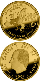 200 euro coin The Europa Program – 50th Anniversary of the Treaty of Rome | Spain 2007