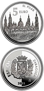 5 euro coin Zaragoza | Spain 2011