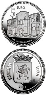 5 euro coin León | Spain 2011