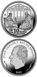 10 euro coin 300th Anniversary of the National Library of Spain  | Spain 2012