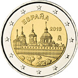 2 euro coin The Royal Seat of San Lorenzo de El Escorial | Spain 2013