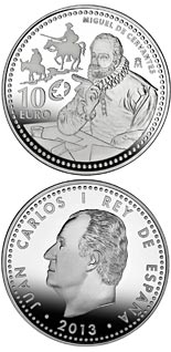 10 euro coin Miguel de Cervantes | Spain 2013
