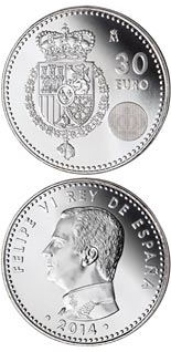 30 euro coin Felipe VI | Spain 2014