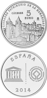 5 euro coin Cáceres | Spain 2014