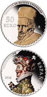 50 euro coin Spanish Museum Treasures III: Arcimboldo y Velázquez | Spain 2015