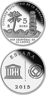 5 euro coin San Cristóbal de La Laguna | Spain 2015