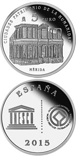 5 euro coin Mérida | Spain 2015