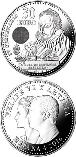 30 euro coin 4th Centenary of Cervantes | Spain 2016