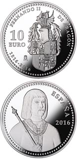 10 euro coin 5th Centenary of Ferdinand II of Aragon | Spain 2016