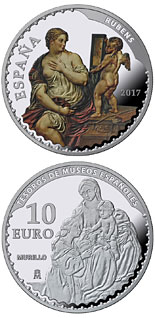 10 euro coin Spanish Museum Treasures V: 25th anniversary of the Thyssen-Bornemisza Museum | Spain 2017