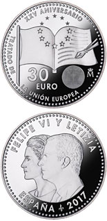 30 euro coin 25th Anniversary of Treaty on European Union | Spain 2017