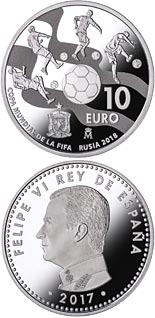 10 euro coin FIFA World Cup Russia 2018 | Spain 2017