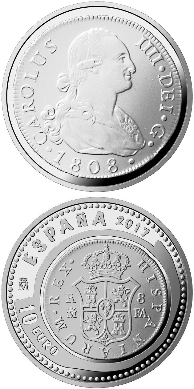 Image of 10 euro coin - 8th Series Numismatic Treasures | Spain 2017.  The Silver coin is of Proof quality.