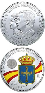 30 euro coin 1300 Years of Kingdom of Asturias | Spain 2018