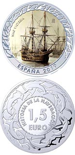 1.5 euro coin Nao Victoria | Spain 2019