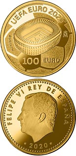 100 euro coin UEFA EURO 2020 | Spain 2020