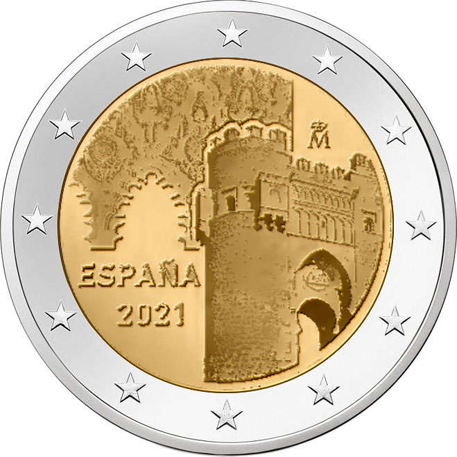 Image of 2 euro coin - Historic City of Toledo | Spain 2021
