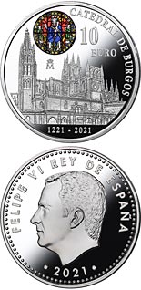 10 euro coin 800th Anniversary of the Start of the Construction of the Burgos Cathedral | Spain 2021
