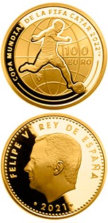 100 euro coin FIFA World Cup Qatar 2022 | Spain 2021