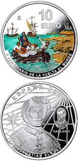 10 euro coin 1st Round-The-World Voyage | Spain 2021