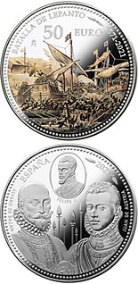 50 euro coin 450th Anniversary of the Battle of Lepanto | Spain 2021