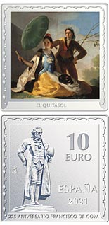 10 euro coin 275th Anniversary Francisco de Goya - The Parasol | Spain 2021