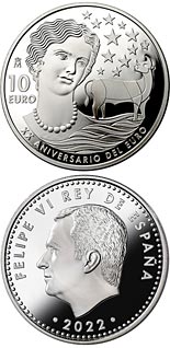 10 euro coin 20th Anniversary of the Euro | Spain 2022