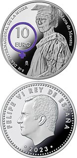 10 euro coin International Women's Day - Tribute to María de Maeztu | Spain 2023