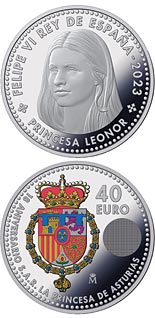 40 euro coin Her Royal Highness the Princess Leonor | Spain 2023