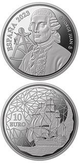 10 euro coin 250th birthday of Jorge Juan y Santacilia | Spain 2023