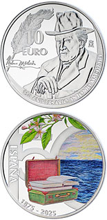 10 euro coin 150th anniversary of the birth of Antonio Machado | Spain 2025