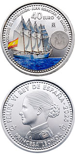40 euro coin Elcanoo and Leonor | Spain 2025