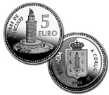 5 euro coin A Coruña  | Spain 2011