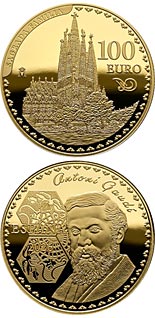 100 euro coin The centenary of the death of Antoni Gaudí - Sagrada Família | Spain 2026