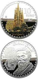 10 euro coin The centenary of the death of Antoni Gaudí - Sagrada Família | Spain 2026