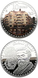 10 euro coin The centenary of the death of Antoni Gaudí - Casa Milá | Spain 2026