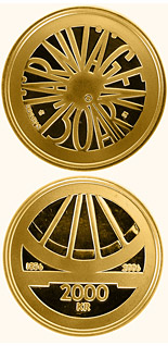 2000 krona coin 150th anniversary of the Swedish railway | Sweden 2006