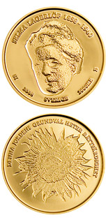 2000 krona coin Selma Lagerlöf 150 years | Sweden 2008