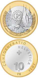 10 franc coin Gansabhauet Sursee | Switzerland 2014