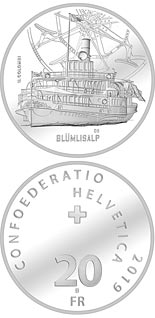 20 franc coin Blümlisalp steamboat | Switzerland 2019