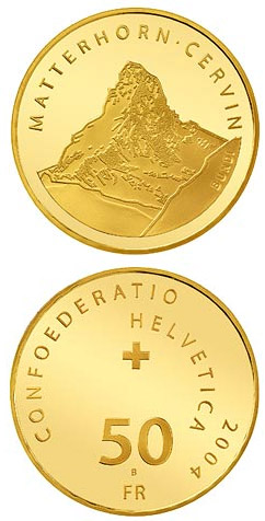 Image of 50 francs coin - Matterhorn | Switzerland 2004